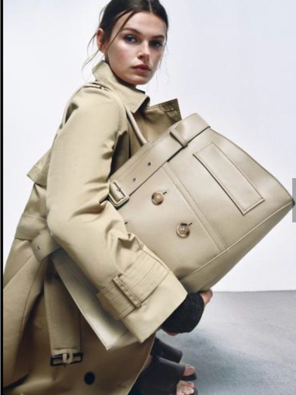 ZARA BEIGE LIMITED EDITION CITY BAG